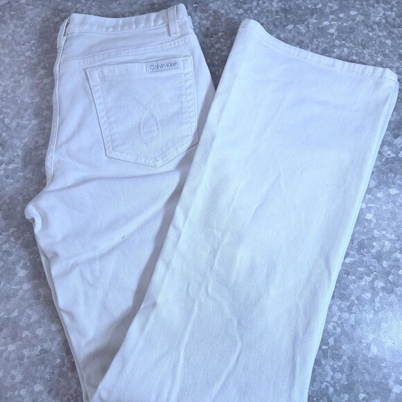 Calvin Klein White Boot Cut Jeans Size 29 - Picture 1 of 2